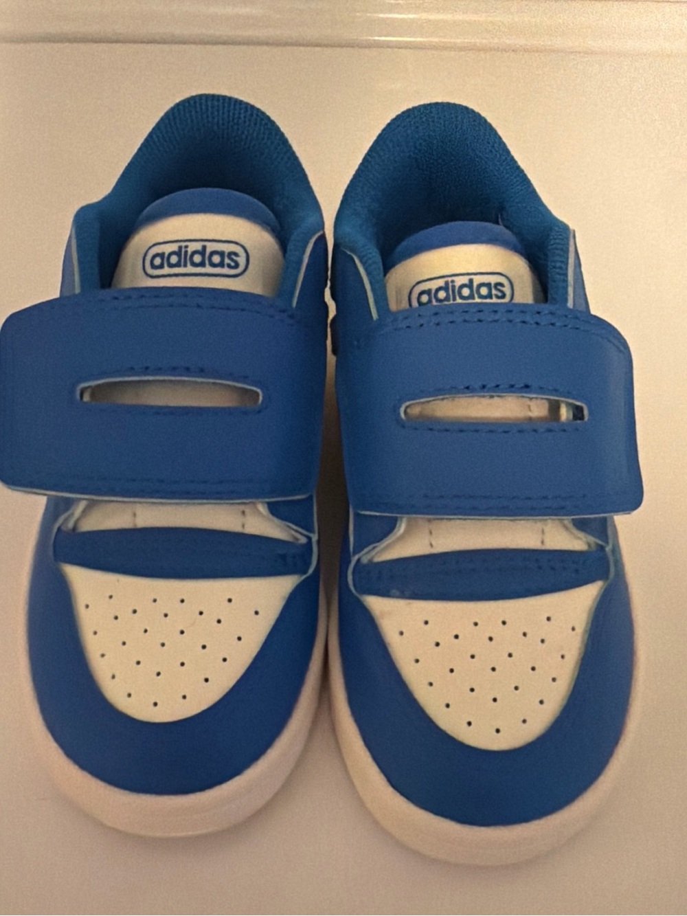 adidas Kids Royal Blue and White Velcro Sneakers
